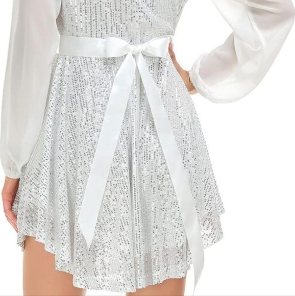 Silver Sequin Party Dress - Picture 3 of 3